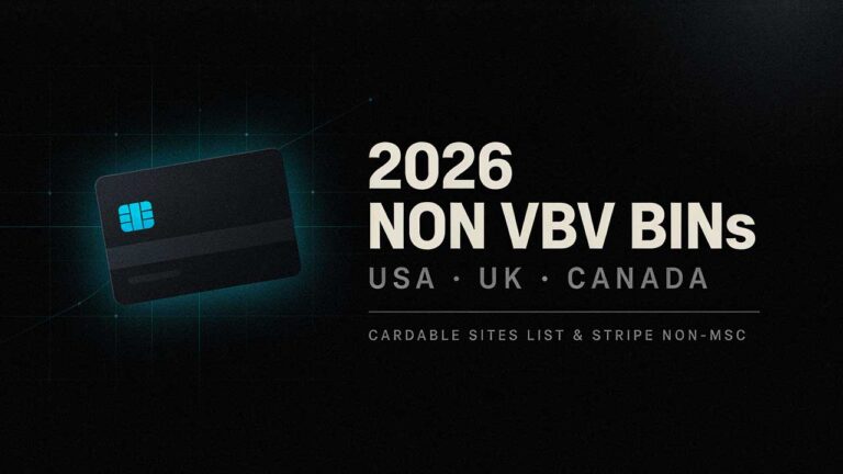 2026 Non VBV BINs: USA, UK, Canada Cardable Sites List & Stripe Non MSC 2026 Non VBV BINs USA UK Canada cardable sites list with Stripe non MSC information