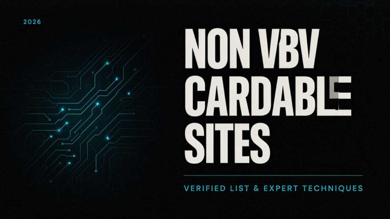 2026 Non VBV Cardable Sites: Verified List & Expert Techniques 2026 non VBV cardable sites verified list showing USA UK Canada focus