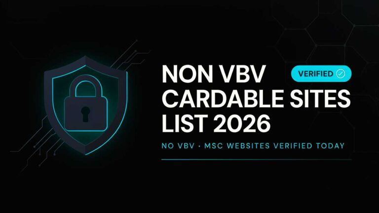 Non Vbv Cardable Sites List 2026 No Vbv Msc Websites Verified Today Non VBV cardable sites list 2026 no VBV MSC websites verified today for USA UK Canada Australia