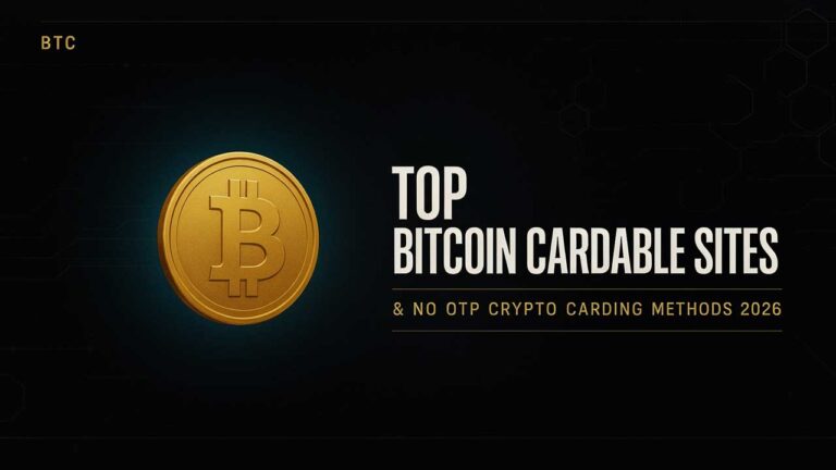 Top Bitcoin cardable sites list and no OTP crypto carding methods 2026 for USA UK Canada Australia