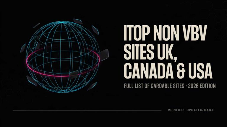 Top non VBV sites UK Canada USA full list of cardable sites 2026 showing e-commerce checkout examples